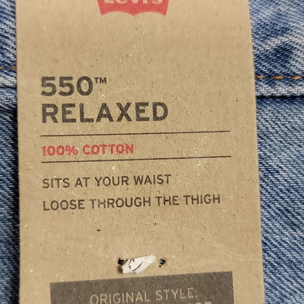 Levi's Men's Blue Jeans Relaxed FIT 550 New With Tags Size 34 X 30